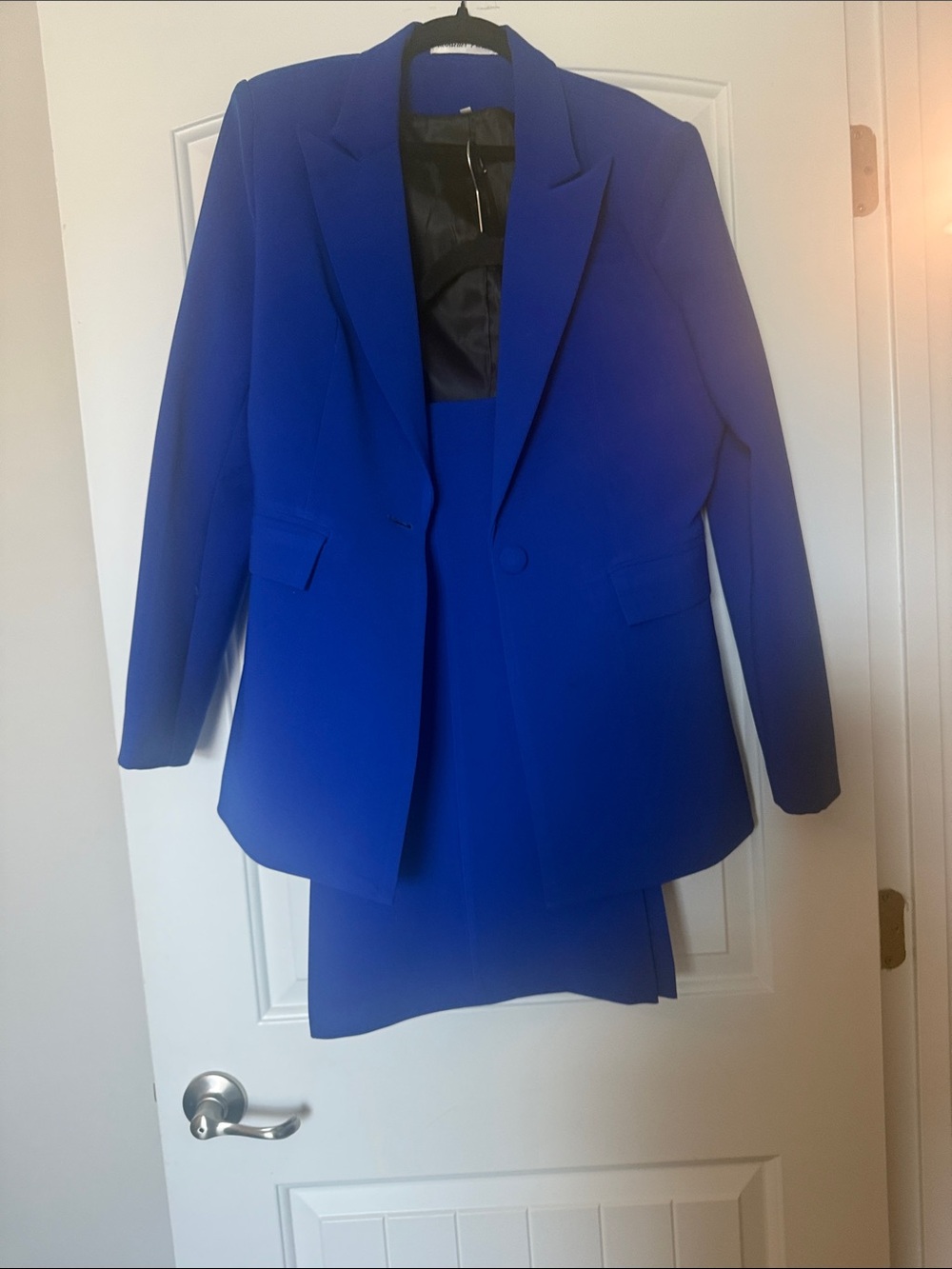 Tailored Royal Blue Women's Blazer and Skirt Suit
